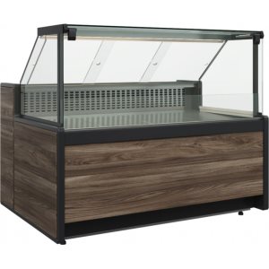 Витрина холодильная Carboma GC111 SP 0,94-1 (1008 Темный дуб) (газлифт без боковин)