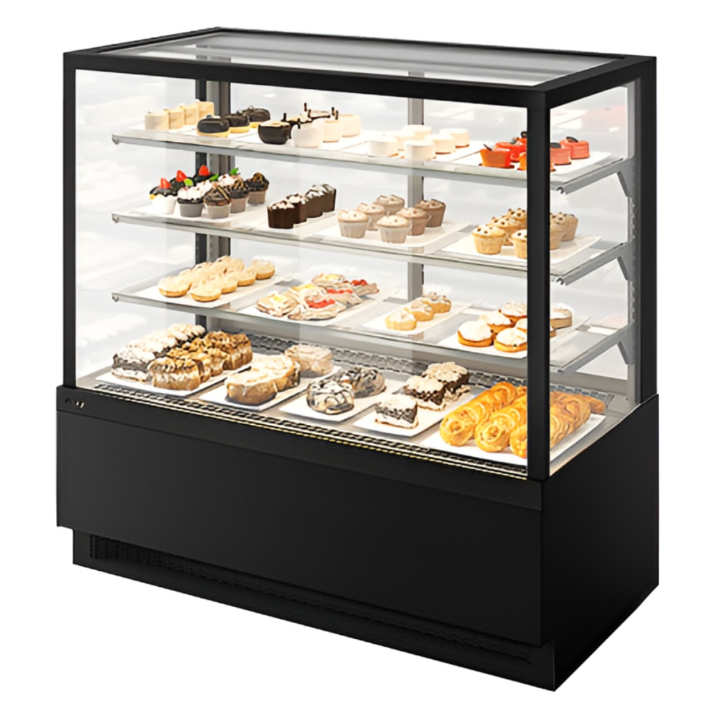 Витрина кондитерская Chilz VETE KUB LUX 130 черный муар, металлик