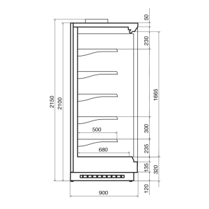 Горка холодильная Dazzl Vega DG 090 H210 375 - Изображение 3