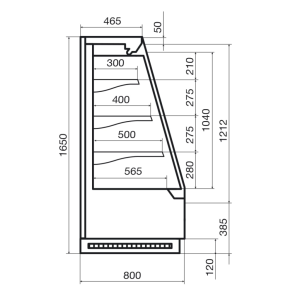 Горка холодильная Dazzl Vega 080 H160 Plug-in 190 - Изображение 3