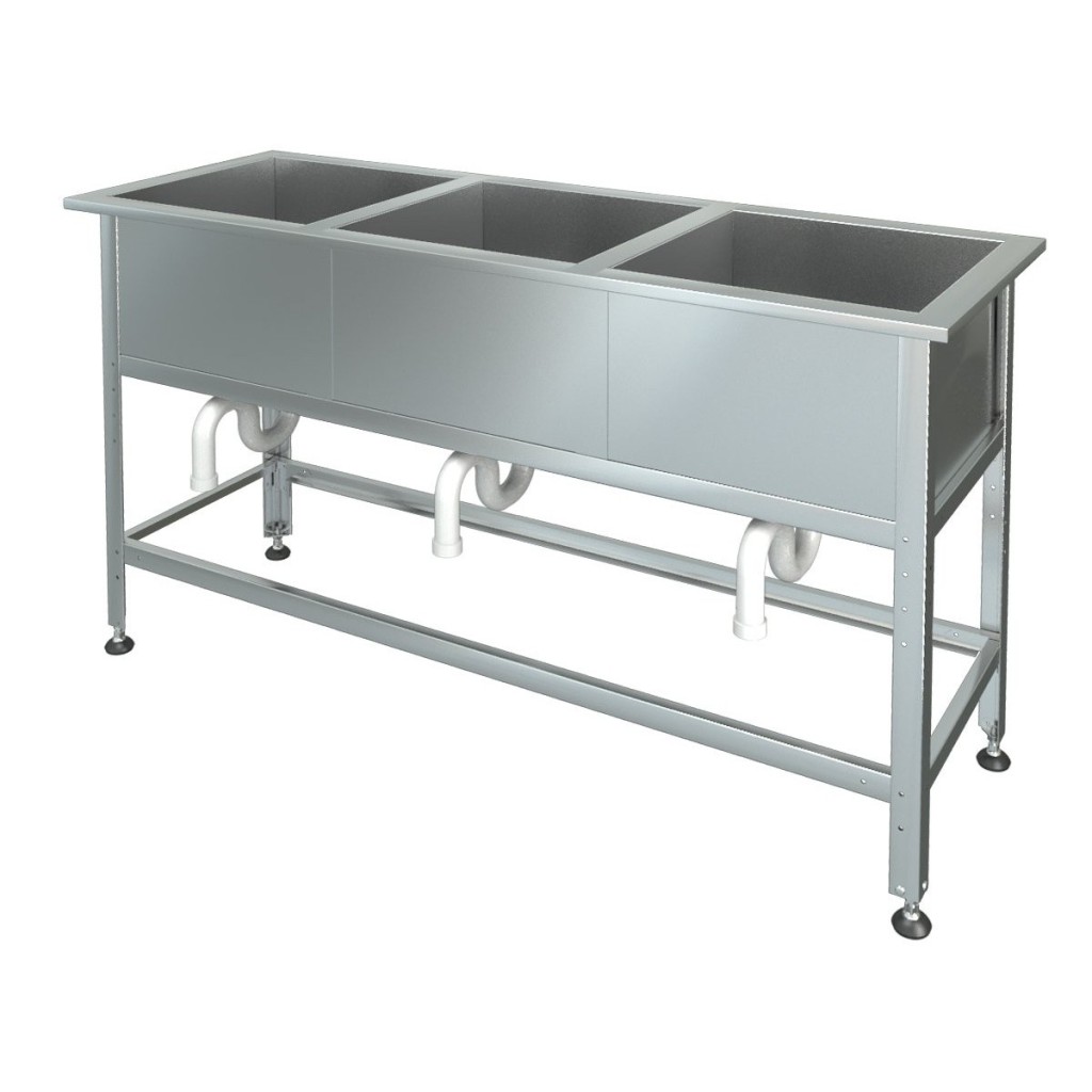 Ванна моечная МХМ М-3-0,45-0,8/2,3 нерж.