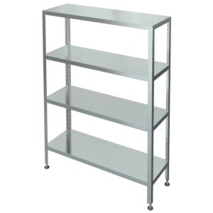 Стеллаж с 4-я сплошными полками МХМ С-4-0,3/1,2/1,8 (нержавейка) 