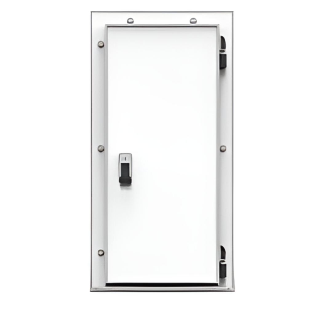 Дверь холодильная распашная одностворчатая СТ-РДО-1200*1900/80 (с металлической рамой)