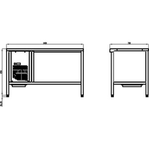 Стол с охлаждаемой поверхностью Polair TT1,4GN-G  - Изображение 2