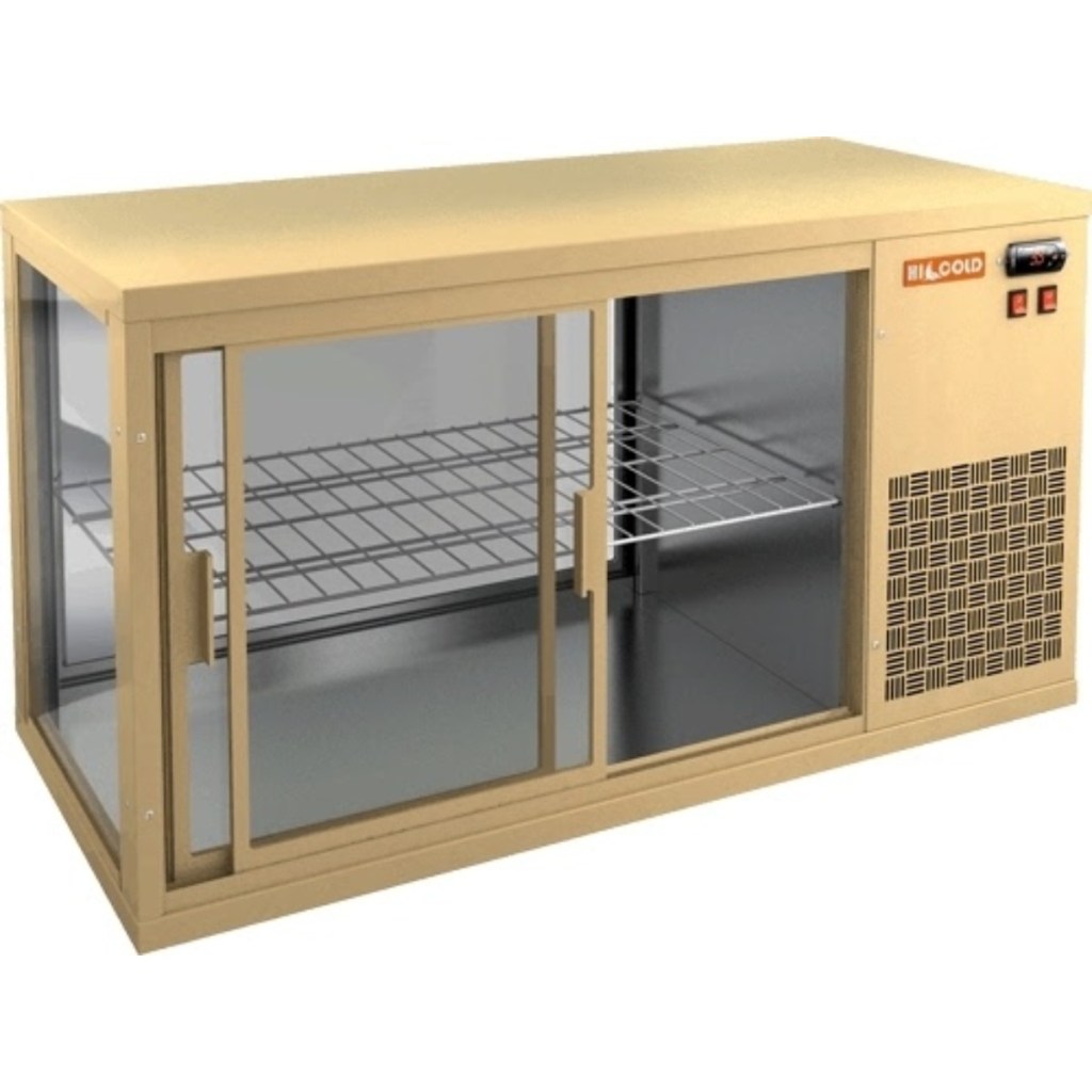 Витрина холодильная настольная HICOLD VRL 900 R Beige