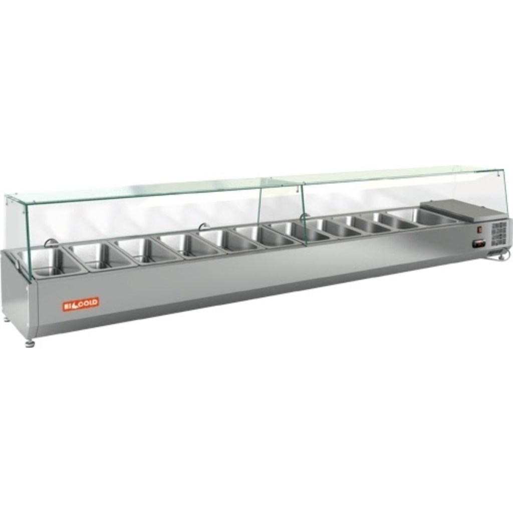 Витрина холодильная для ингредиентов HICOLD VRTG 2360 к PZ3 (1/3)