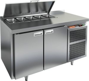 Стол холодильный для салатов HiCold SL2-11SN (1/6) М с крышкой