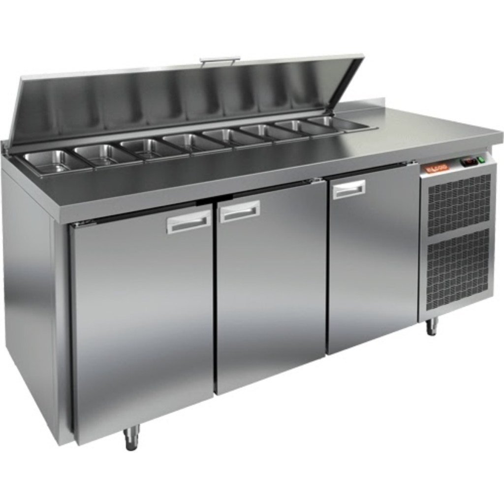 Стол холодильный для салатов HiCold SL2-111GN (1/6) М с крышкой