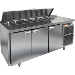 Стол холодильный для салатов HiCold SL2-111GN (1/6) М с крышкой