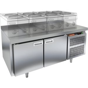 Стол охлаждаемый HiCold GN 11/TN LT SH под тепловое оборудование, без столещницы
