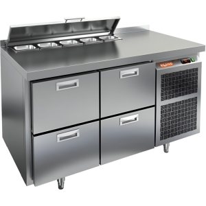 Стол холодильный для салатов HiCold SL2-22SN (1/6) с крышкой