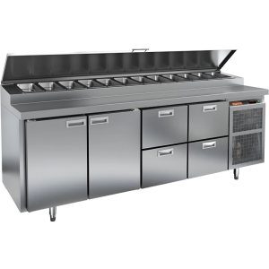 Стол холодильный для пиццы HiCold PZ1-1122/GN (1/3H)