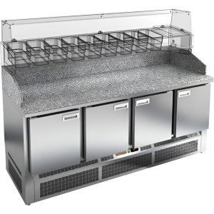 Стол холодильный для пиццы HiCold PZE3-1111/SN (R290) камень