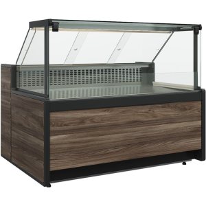 Витрина холодильная Carboma GC111 VM 1,5-1 (1008 Темный дуб) (динамика, без боковин)