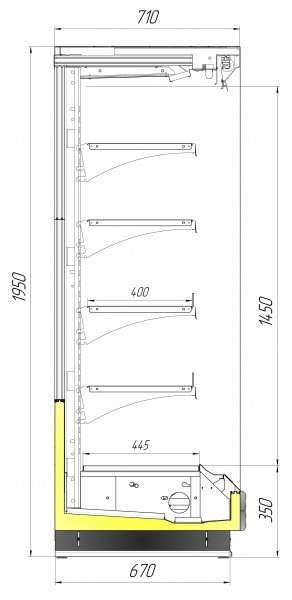 Горка холодильная Север МАНГО-Slim 1950/710 ВХС-1250 - Изображение 6