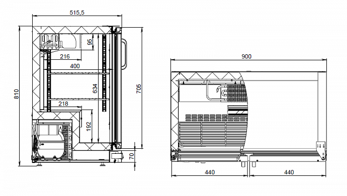 Шкаф холодильный Polair TD102-Bar без столешницы - Изображение 3