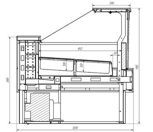 Витрина для мороженого Иней LIDA-KUB M 1,3 - Изображение 5