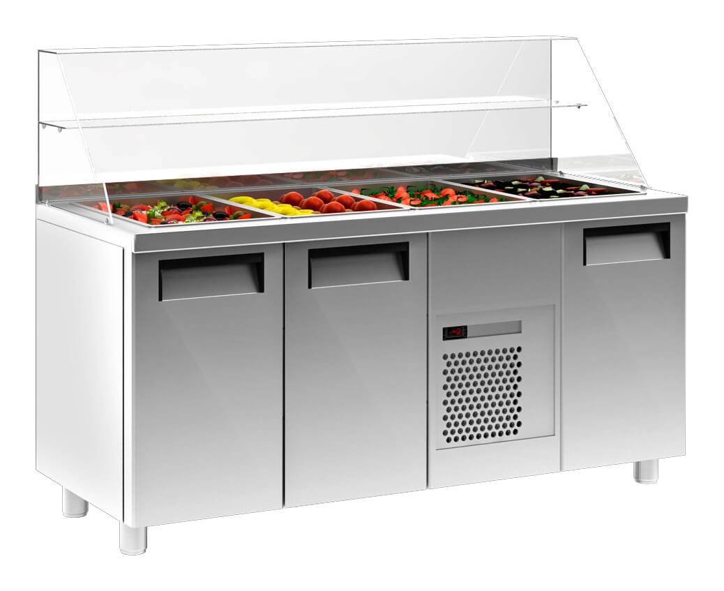 Холодильный стол для приготовления салатов СarbomaT70 M2sal-1 9006 (SL 2GN Полюс) - Изображение 2
