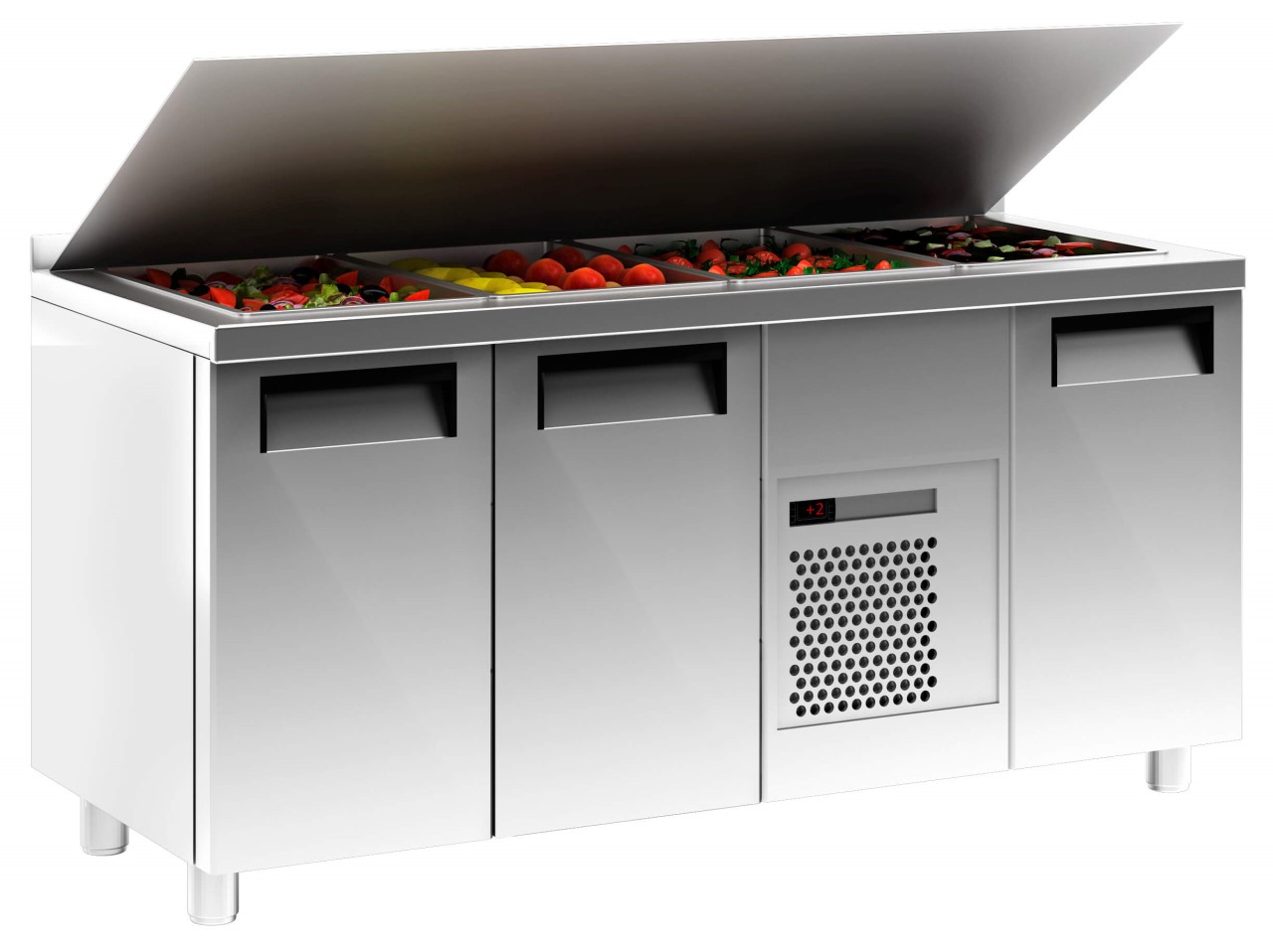 Холодильный стол для приготовления салатов Сarboma T70 M2sal-1-G 9006 (SL 2GNG Полюс)