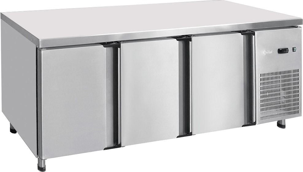 Стол морозильный Abat СХН-60-02 без борта (ящики 1/2, ящики 1/2, дверь-стекло)