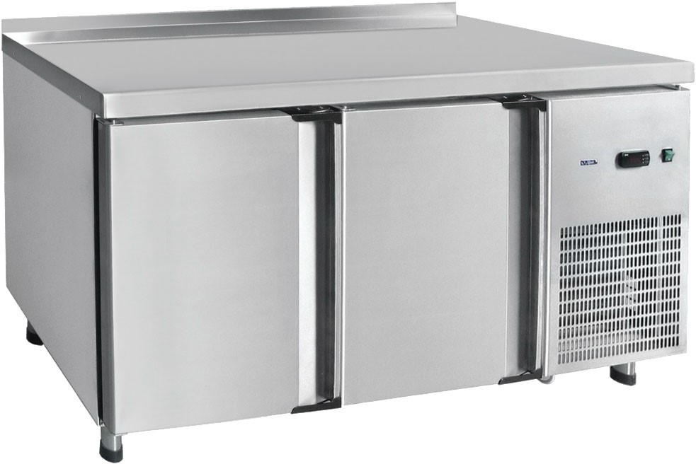 Стол холодильный Abat СХС-60-01-СО (охлаждаемая столешница) с бортом (дверь-стекло, ящики 1/2)