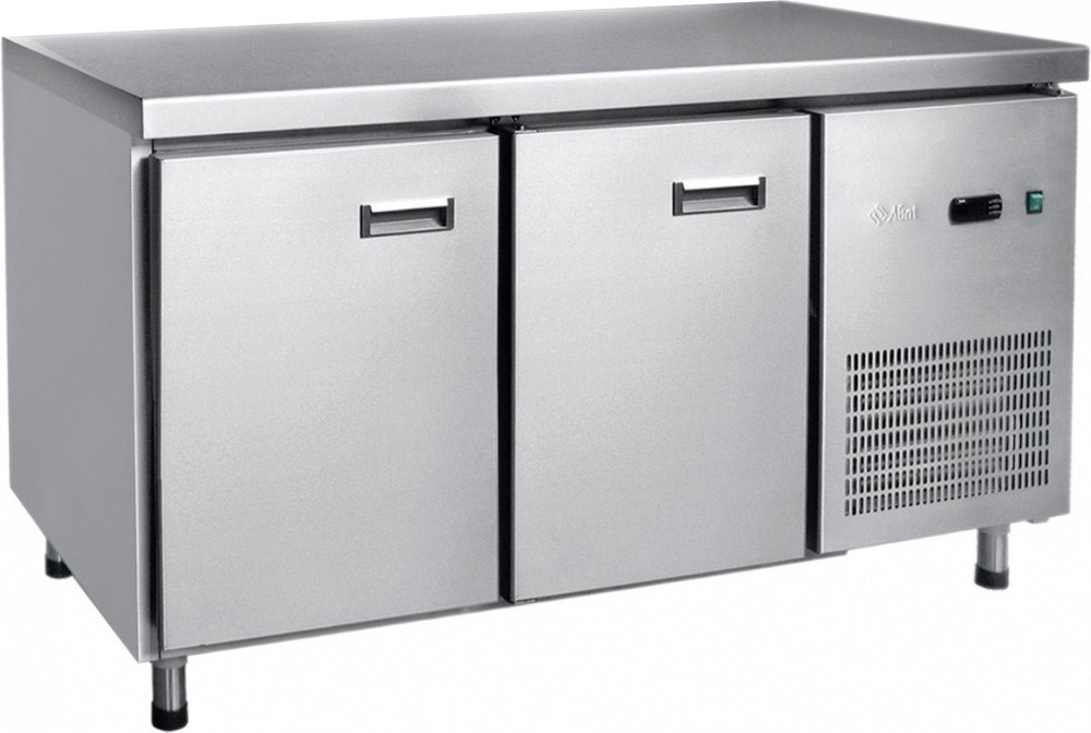 Стол холодильный Abat СХС-70-01-СО (охлаждаемая столешница) без борта (ящики 1/2, дверь-стекло)