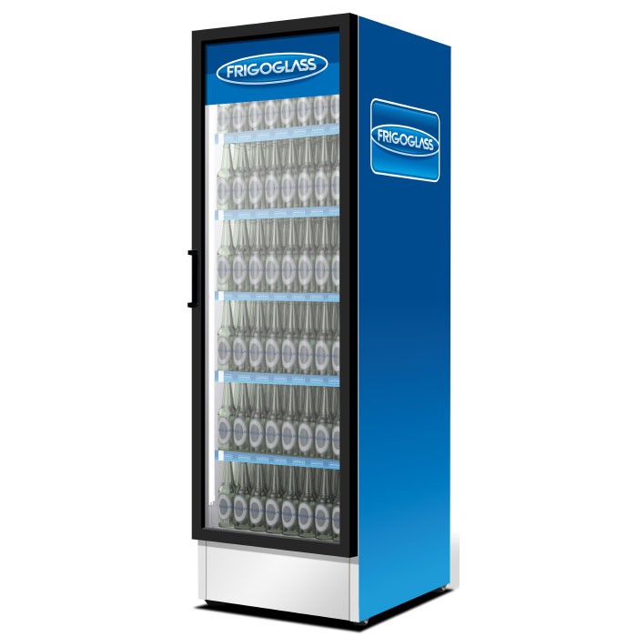 Шкаф холодильный Frigoglass Plus-500 Белый/белая рамка двери/черная ручка/led верх + сторона/выкл света/5 полок / 5 ЦД/ термометр