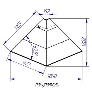 Витрина холодильная ВПC 0,226-1,33 (Italfrigo Veneto Quadro OС 90 Д) - Изображение 3