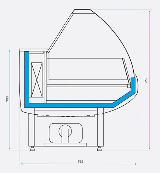 Витрина морозильная CRYSPI Octava M 1200 - Изображение 2